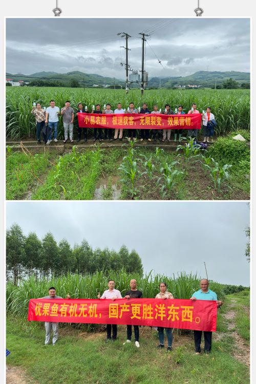 优果鱼公司与农户员工合影